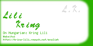 lili kring business card